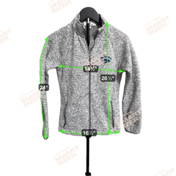 Gray UN Nevada Reno Wolfpack Full-Zip Sweatshirt - Picture 8 of 8